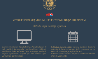 YETKİLENDİRİLMİŞ YÜKÜMLÜ ELEKTRONİK BAŞVURU KILAVUZU