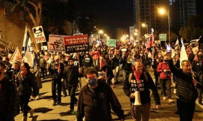 İSRAİL’DE SEÇİME GÜNLER KALA NETANYAHU KARŞITI PROTESTOLAR BAŞLADI!