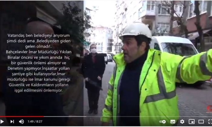 Bahçelievler Belediyesi İmar müdürlüğü Yıkılan binalarda çevre güvenliği ve denetimi yok