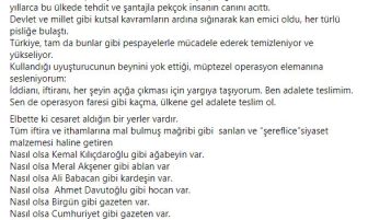 Allah’a hamdolsun olsun mafyaya hayat hakkı tanımadık. Böyle bir ihmali, devletime ve milletime ihanet sayarım.