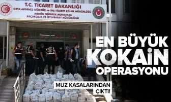 Muzların arasından kokain  1 ton kokain çıktı