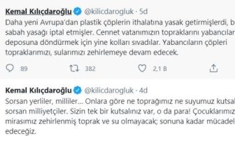 Kemal Kılıçdaroğlu sosyal medya hesabı üzerinden konuştu