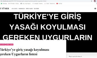 Türkiye’ye giriş yasağı konulması gereken Uygurlar