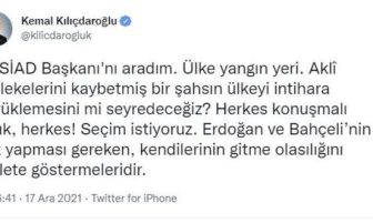 TÜSİAD Başkanı’nı aradım. Ülke yangın yeri…