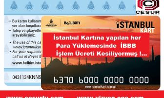 İstanbul Karta Her Para Yüklemesi Yapılınca  İşlem Ücreti kesiliyor