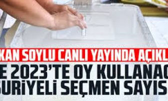 Türkiye’deki Suriye’li seçmen sayısı