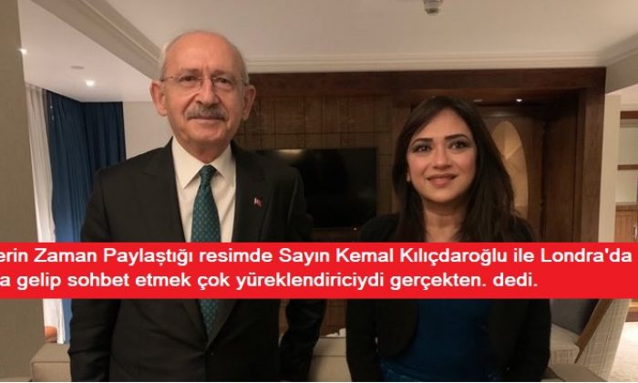 Amberin Zaman,Kılıçdaroğlu ile görüşmesinde çekilen fotoğrafı sosyal medya hesabından paylaştı.