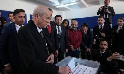 MHP Genel Başkanı Devlet Bahçeli, oyunu Ankara’da kullandı