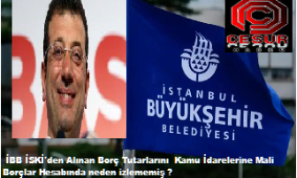 İBB İSKİ’den Alınan Borç Tutarlarını  Kamu İdarelerine Mali Borçlar Hesabında neden izlememiş ?