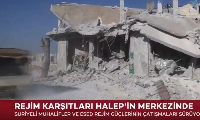 Suriyeli muhalifler Halep kent merkezinde