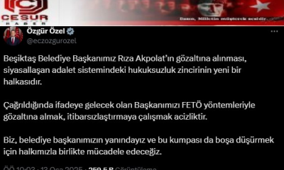 Özgür Özel, Rıza Akpolat’ın gözaltına alınmasına tepki gösterdi