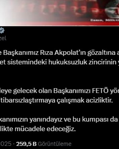 Özgür Özel, Rıza Akpolat’ın gözaltına alınmasına tepki gösterdi