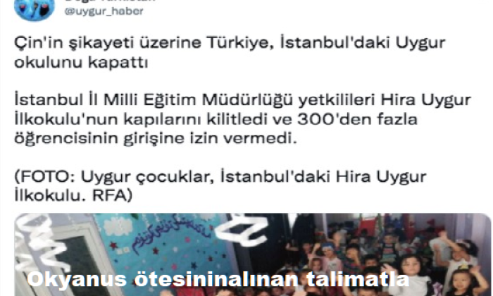 Türkiye’deki Uygur okulunun Çin’in baskısıyla kapatıldığı iddiası YALAN çıktı